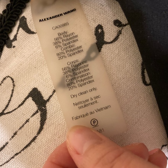 ALEXANDER WANG BLACK MESH STRIPE PENCIL SKIRT - Picture 8 of 8